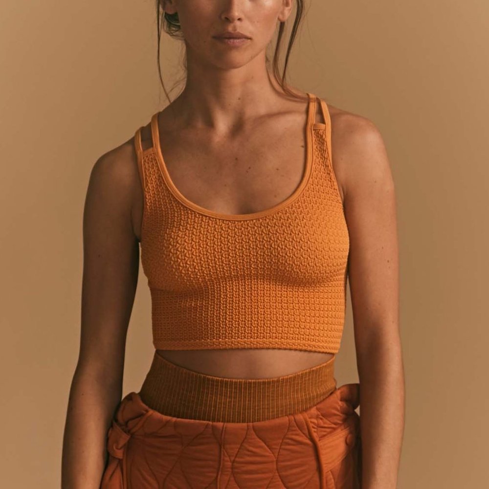 NWT FP Movement Waffle Cami / Golden Coast
